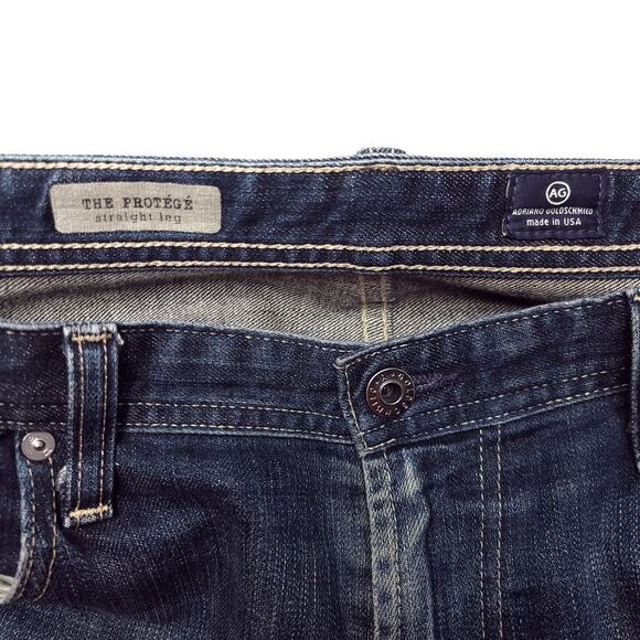Adriano Goldschmied AG The Protege Jeans Mens 38x28 USA Made Blue Stretch - Picture 3 of 9